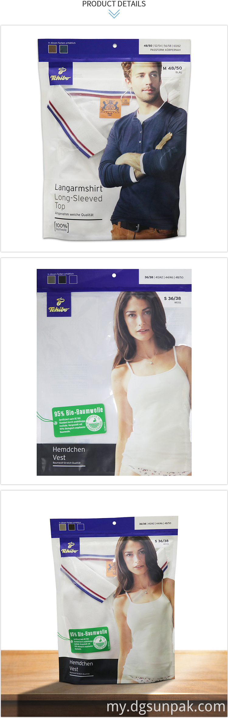 ယောက်ျား၏အတွင်းခံထုပ်ပိုးအိတ်ဇစ် Self Secon-Seal-Seal-Seal-Sealing The Section The Section Sealing Searing Bag အဝတ်အထည်များ Socks Socks Shad Packaging Bag